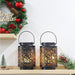 2pcs Metal Hanging Candle Holder Lanterns With Handle