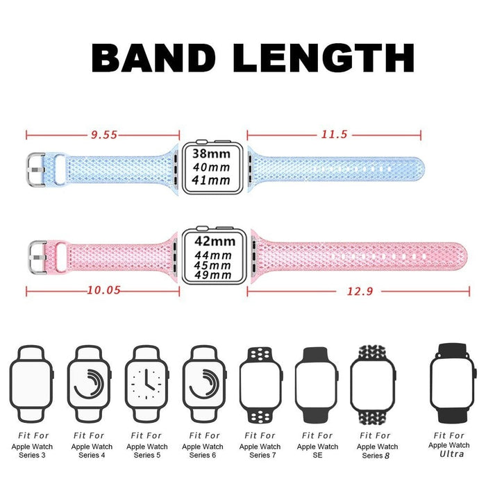 Transparent Clear Band Strap For Apple Watch