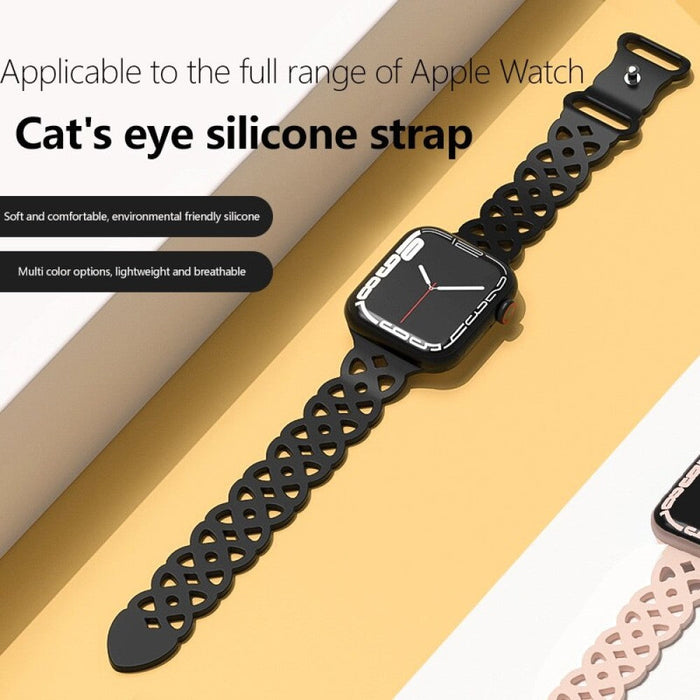 Silicone Designer Bracelet Strap For Apple Watch