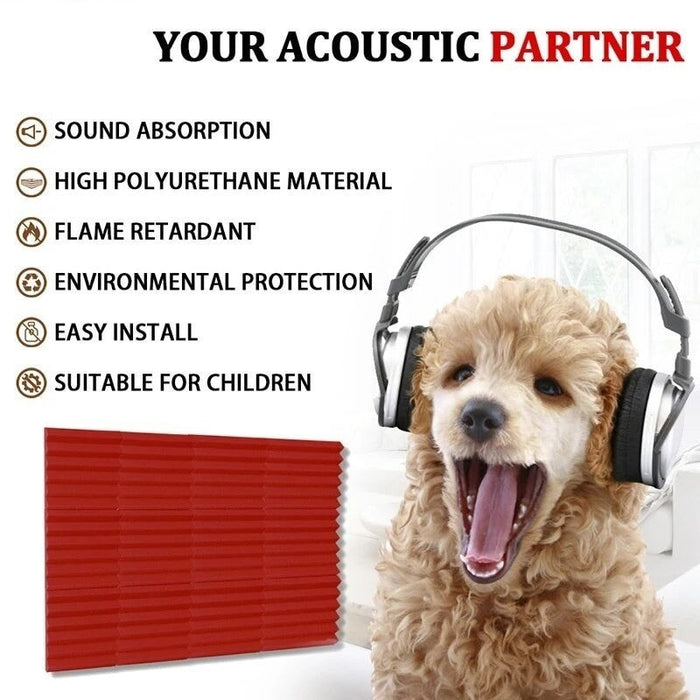 Acoustic Foam Panels 12pcs Wall Soundproofing Sound Absorbing Studio Foam Bedroom Noise Insulation Sound Absorbing Material