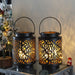 2pcs Metal Hanging Candle Holder Lanterns With Handle