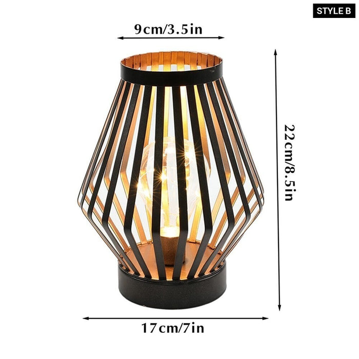 Metal Cordless Battery Powered LED Table Lamp For Home Decor