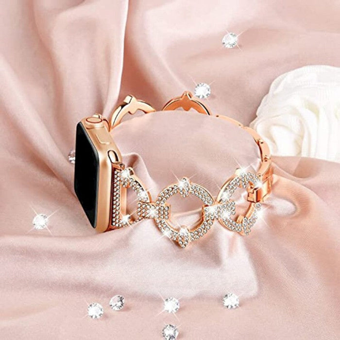 Diamond Butterfly Metal Strap For Apple Watch