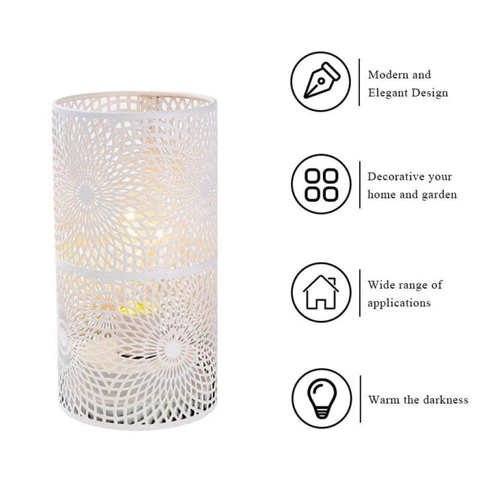 2 Pack Modern Nordic Cylinder Night Light Candle Holder for Bedroom