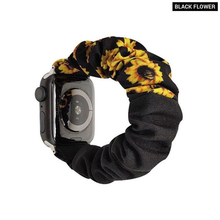 Adjustable Elastic Nylon Scrunchie Strap for Apple Watch