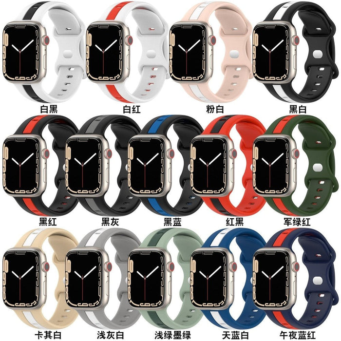 Silicone Woven Loop Bracelet Strap for Apple Watch