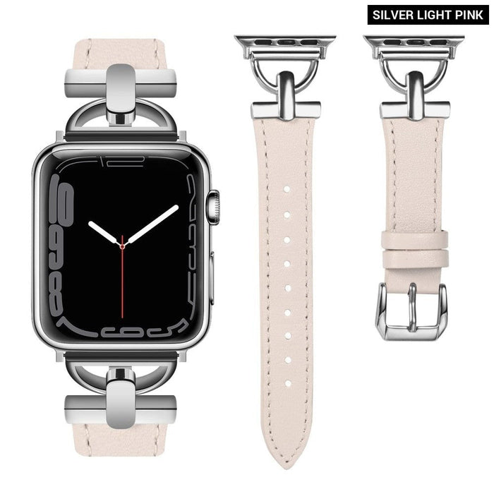 Slim Leather Thin Correa Watchband For Apple Watch