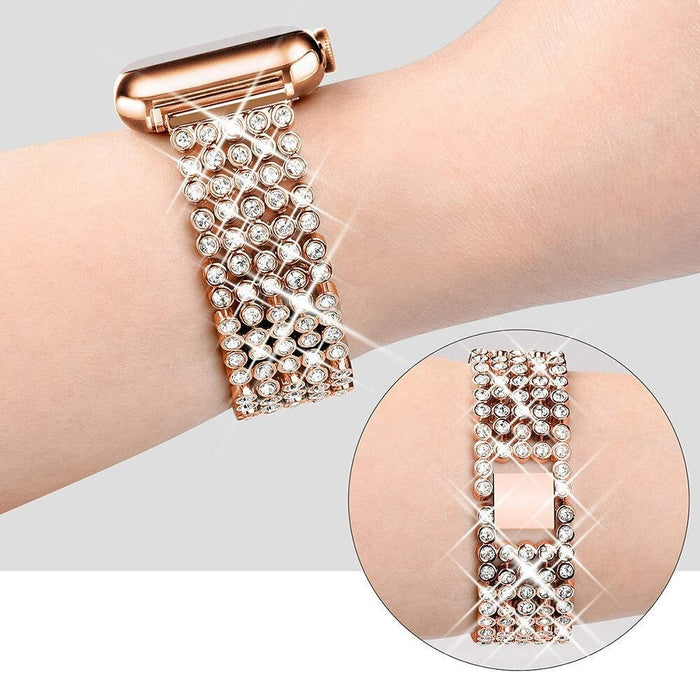 Metal Diamond Correa Band Strap For Apple Watch