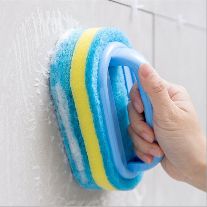 Cleaning Brush with Handle Kitchen Sponge Wipe Thickening Bathroom Tile Cleaning Tools