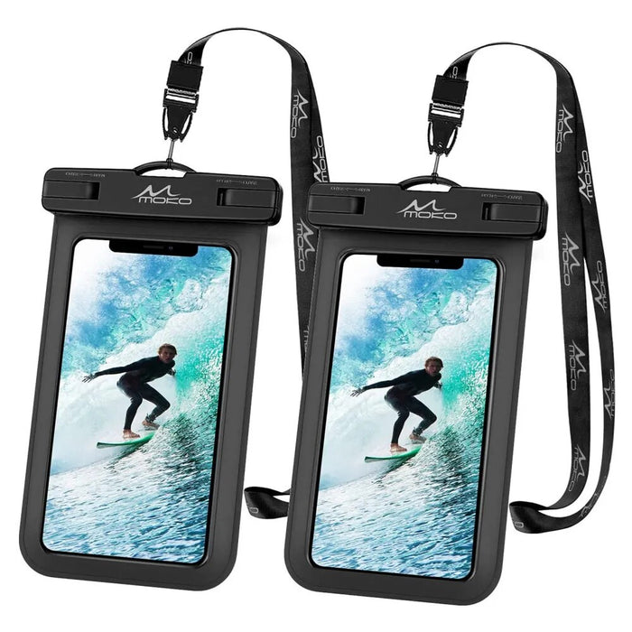 For Iphone 13/13 Pro Max/Iphone 12/12 Pro Max 2Pcs Waterproof Phone Holder Underwater Phone Dry Bag/Pouch With Lanyard