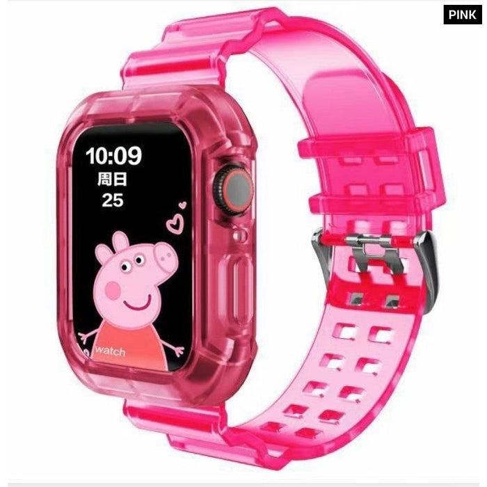 Silicone Transparent Correa Sport Rubber Strap For Apple Watch