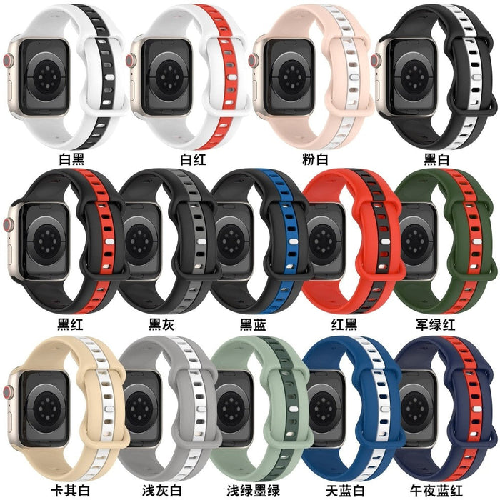 Silicone Woven Loop Bracelet Strap for Apple Watch