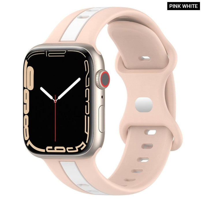 Silicone Woven Loop Bracelet Strap for Apple Watch