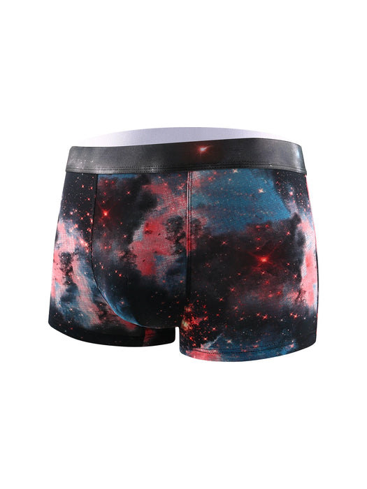 Pack Of 5 Mens Star Print Cool Comfortable Anti Bacterial Boxer Shorts