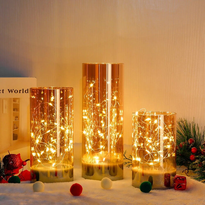 3Pcs Flameless Battery Powered LED Candles With 8 Key Remote Control