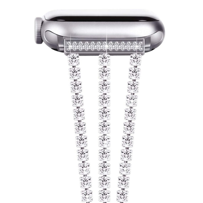 Steel Chain Bling Diamonds Strap For Apple Watch