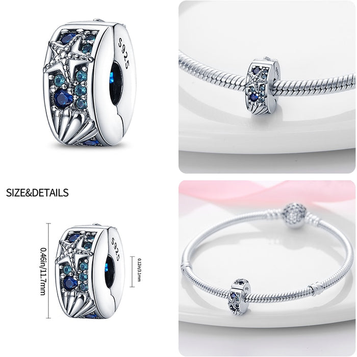 925 Sterling Silver Ocean Series Turtle Crab Mermaid Charms Beads Fit Original Pandora Bracelets Bangles Jewelrys