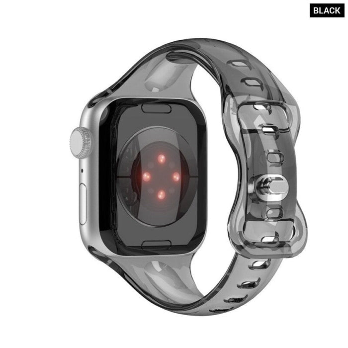 Clear Rubber Slim Transparent Strap For Apple Watch