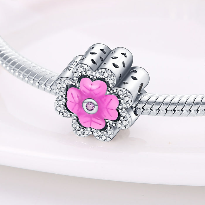 Fit Pandora 925 Original Bracelet 925 Sterling Silver Flower Bird Series Charms Beads For Women DIY Jewelrys Making