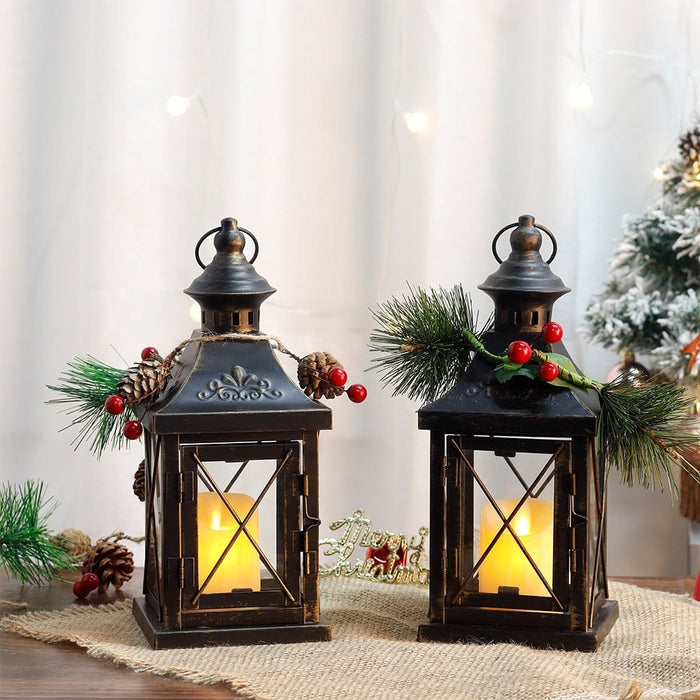 Small Metal Candle Holder Hanging Lantern for Bedroom Living Room