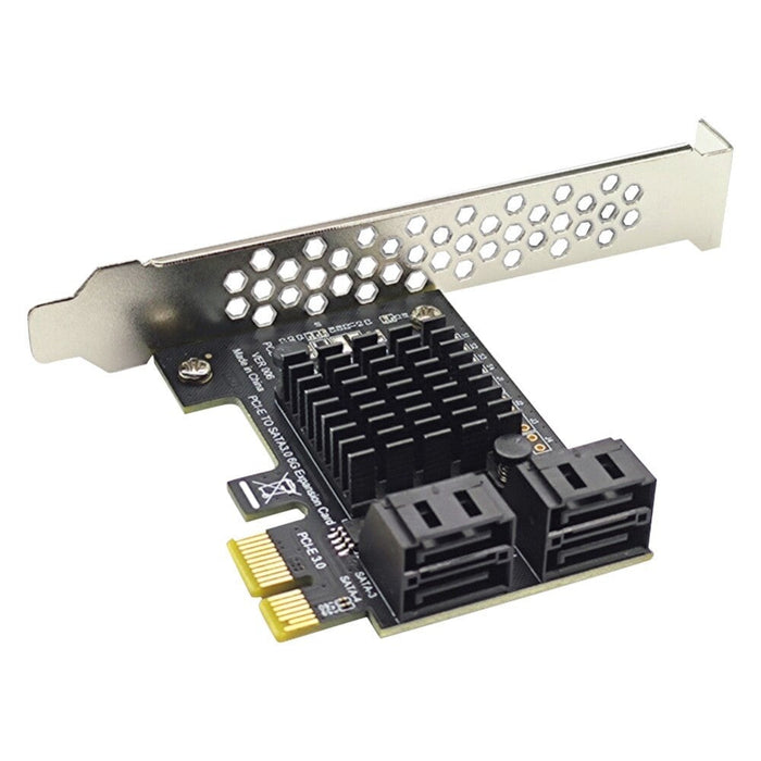 4 Port SATA III PCIe Expansion Card 6Gbps SATA 3.0 to PCI-e 1X Controller Card PCI Express Adapter Converter with Bracket