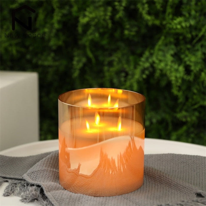 Battery Operated LED Flickering Flameless Candles For Wedding Birthday Parties