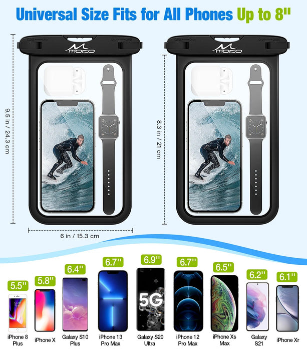 For Iphone 13/13 Pro Max/Iphone 12/12 Pro Max/11 Pro Max X/Xr/Xs Max/Se 3 Large Waterproof Phone Holder Dry Bag/Pouch