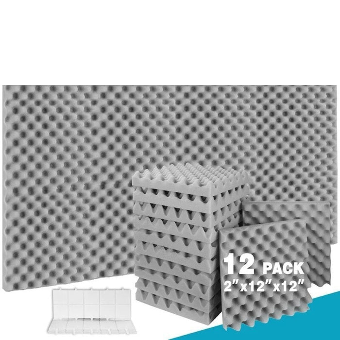 Studio Absorption Foam Panel 12pcs For Home Office Recoding Egg Crate Panels Sound Proof Wall Tiles Sound-absorbing Panels