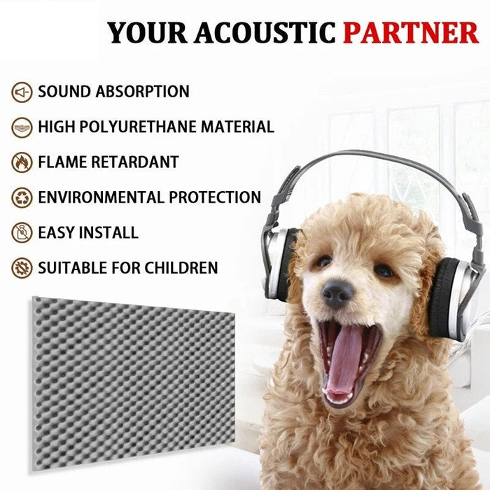 Acoustic Foam Wedges Absorbing Noise 6/12/24pcs Egg Crate Panels Acoustic Foam Sound Proof For Home Office Recoding Studio Panel