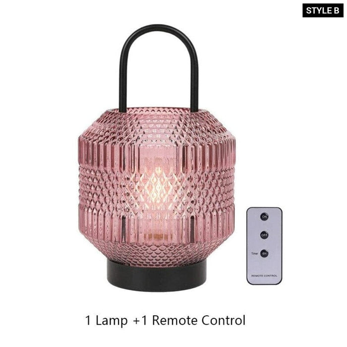 Battery Operated Hanging Table Lamp With 6H Timer Remote Control for Home Decor