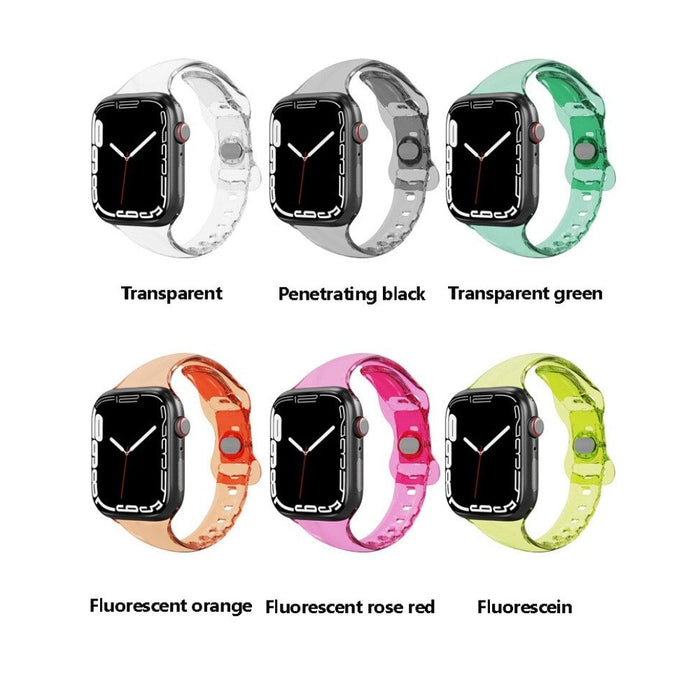 Clear Rubber Slim Transparent Strap For Apple Watch