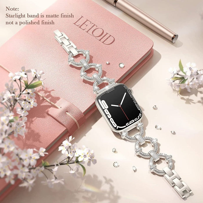 Diamond Butterfly Metal Strap For Apple Watch