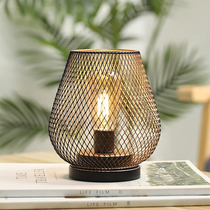 Metal Wireless Battery Powered LED Table Lamp For Home Decor