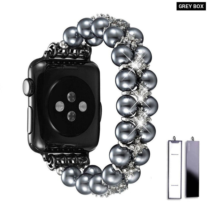 Elastic Pearl Strap for Apple Watch Band