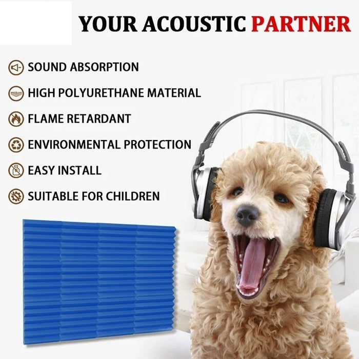 12 Pcs Acoustic Soundproofing Studio Acoustic Foam Home Decoration Sound Proof Wall Panels Ceiling Door High Density Studio Foam