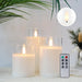 3pcs Flameless 3d Effect Led Candles With 8 Key Remote