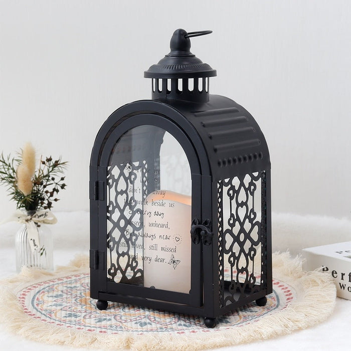 Metal Candle Holder Memorial Lantern For Loved Ones