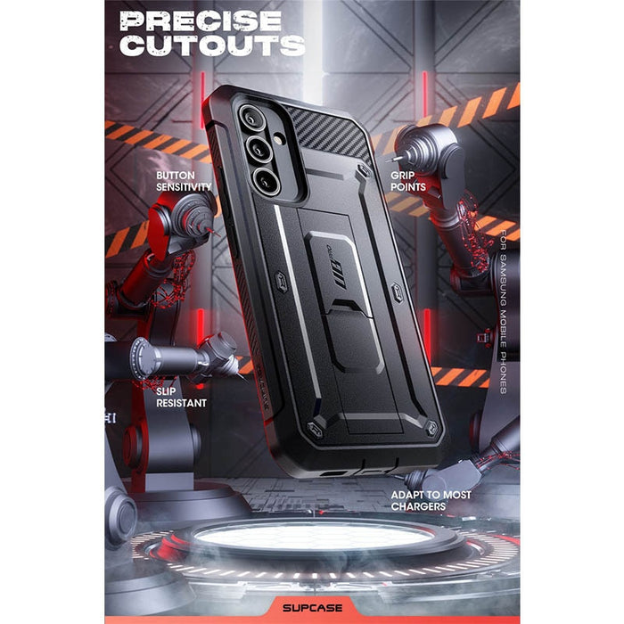 For Samsung Galaxy A34 5G Case Pro Full-Body Rugged Holster & Kickstand Case with Built-in Screen Protector