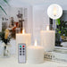 3pcs Flameless 3d Effect Led Candles With 8 Key Remote