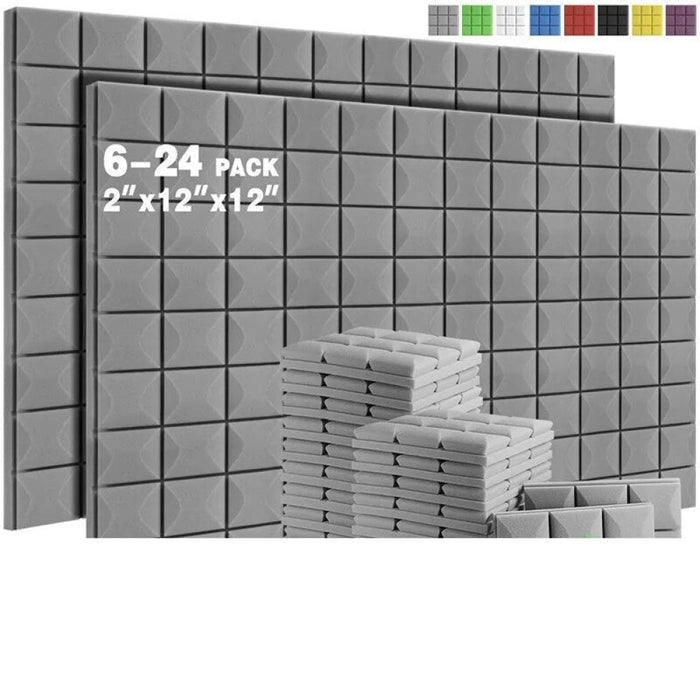 Studio Acoustic Foam Panels 6/12/24 Pcs Home Mushroom Insulation Sound Proofing Padding For Wall Ceiling Sound Proof Insulation