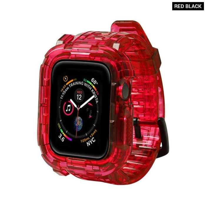 Transparent Silicone Case Rubber Strap for Apple Watch