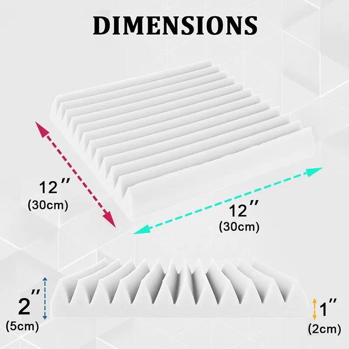 Studio Sound Proof Wall Foam Panels 6/12/24 Pcs Acoustic Foam Soundproofing On The Wall Insulation Sound Absorbing Material