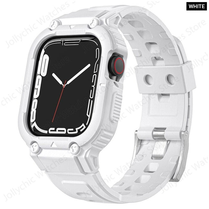 Silicone Rubber Band Case For Apple Watch