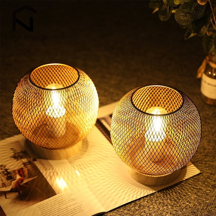 2Pcs Cordless Metal Battery Powered Candle Holder With 6-Hours Timer for Home Decor