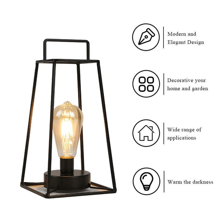 Retro Modern Hanging Cage Table Lamp For Bedroom Home Decor