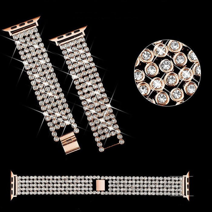 Metal Diamond Correa Band Strap For Apple Watch