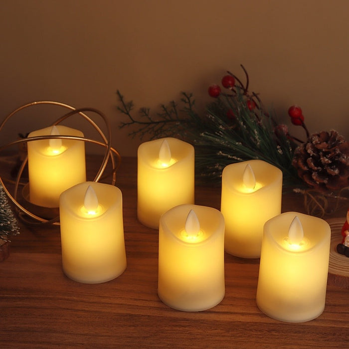 6Pcs Flameless LED Candles With Wick for Bedroom Weddings Home Decor