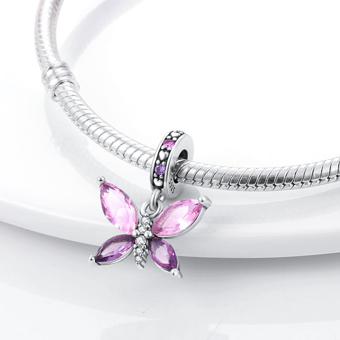 Spring Series Charms Beads 925 Silver Flower Birds Butterfly Pendent Fit Original Pandora Bracelet Jewelry