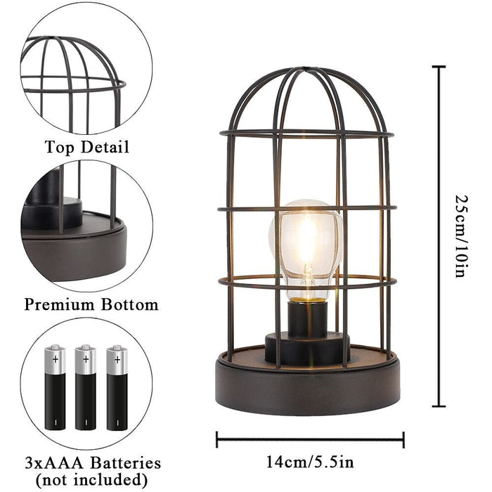 Metal Cordless Battery Operated Decorative Lamp For Home Decor