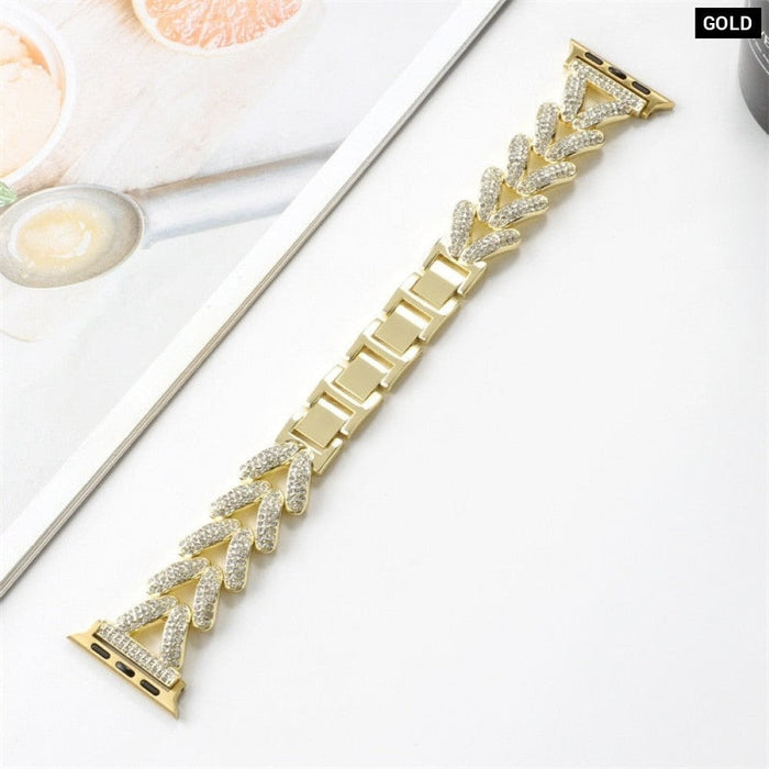 Diamond Steel Luxury Chain Strap Case Bracelet for iWatch